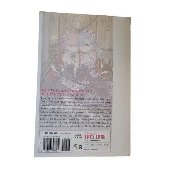 RE:ZERO STARTING LIFE IN ANOTHER WORLD Paperback Volume 2 First Edition - Picture 2 of 2